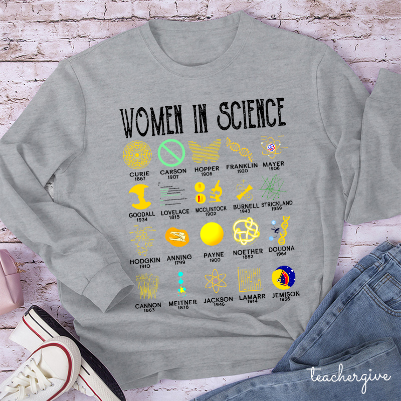 Smart Women In Science Teacher Long Sleeve T-Shirt