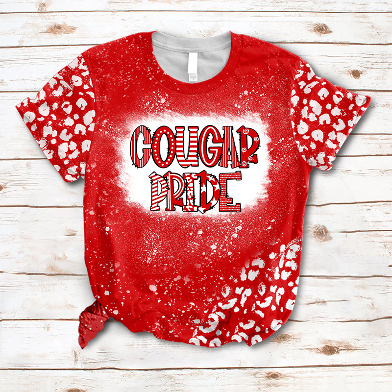Personalized Colorful Leopard Team Teacher Printed T-Shirt
