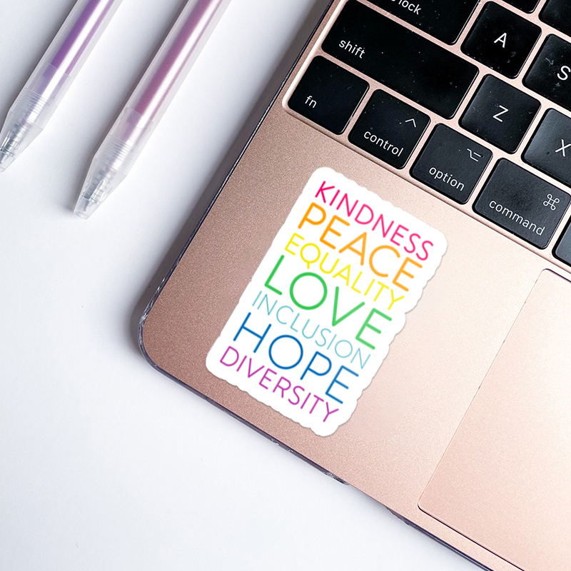 Kindness Peace Equality Love Inclusion Hope Diversity Teacher Stickers