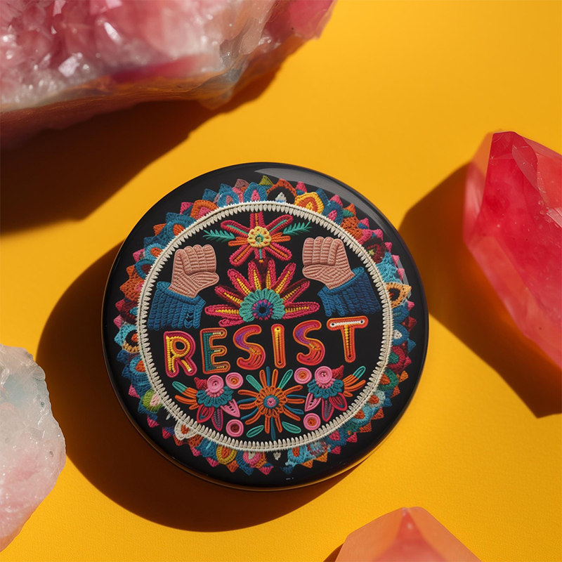 Punk Rock Resist Teacher Pinback Button