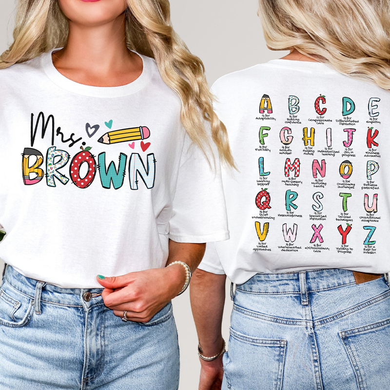 Personalized Remember That You Are Enough Teacher Two Sided T-Shirt