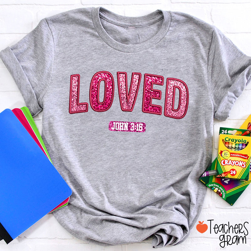 Glitter Loved Teacher T-Shirt