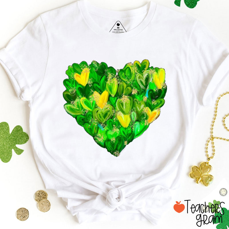 Shamrock Heart Teacher T-Shirt