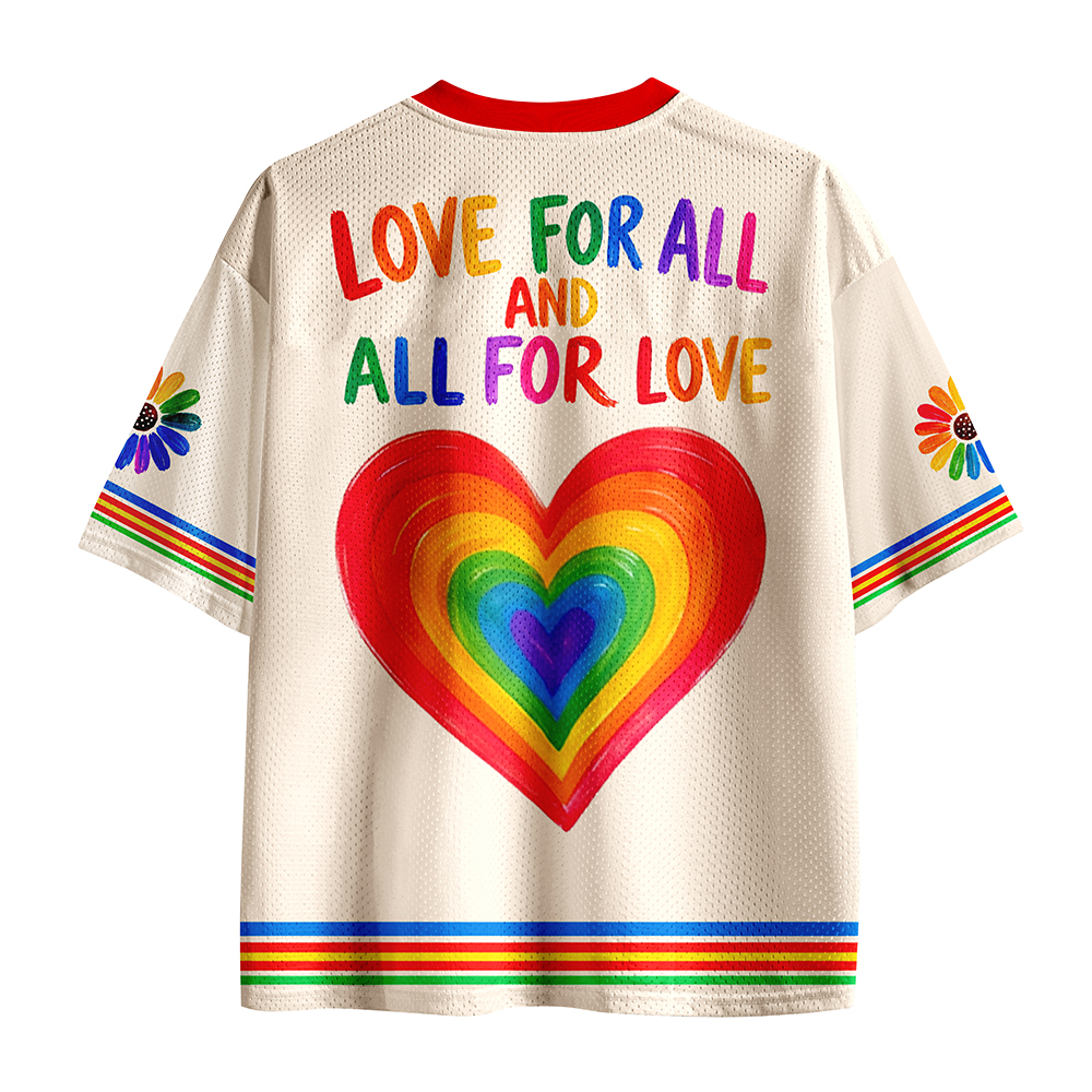 Love For All And All For Love Teacher Mesh Jersey