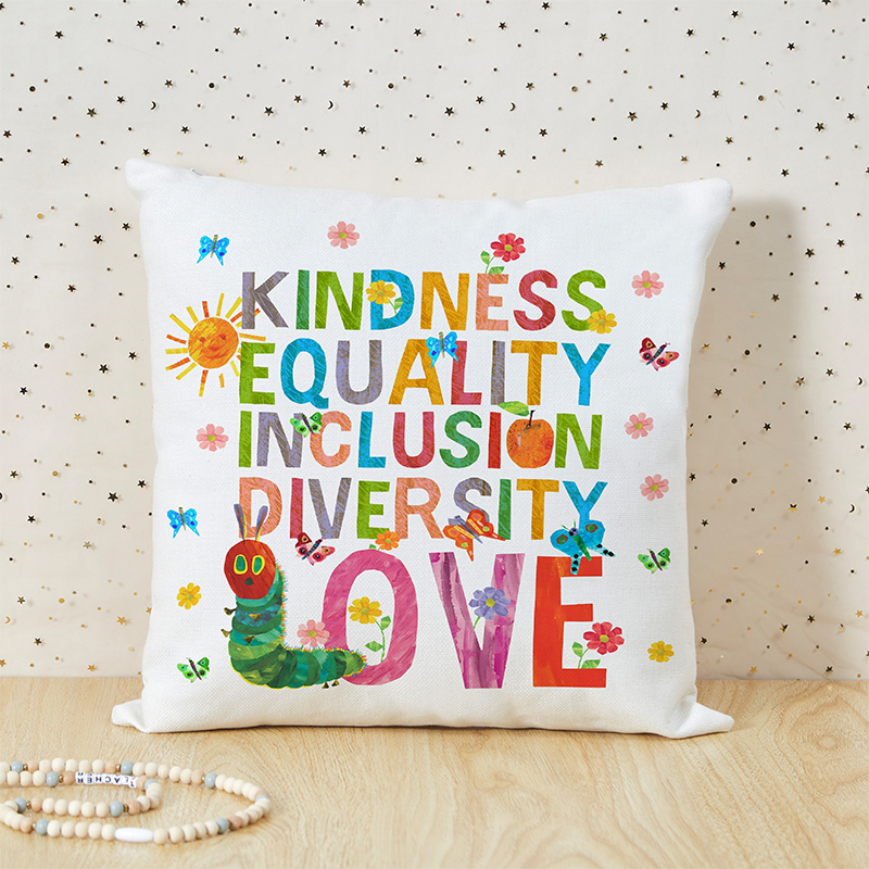 Kindness Equality Inclusion Diversity Love Teacher Cushion