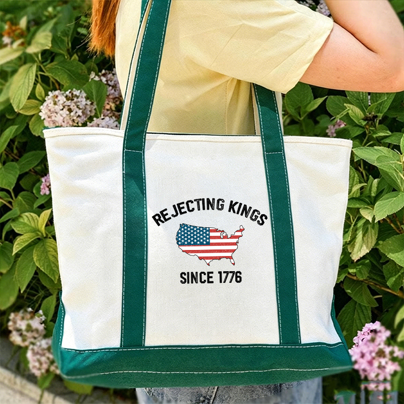 Rejecting Kings Since 1776 Teacher Canvas Tote Bag