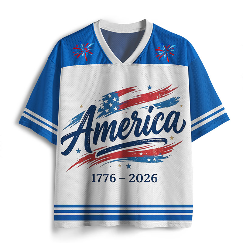 America 250 Years From 1776 To 2026 Teacher Mesh Jersey