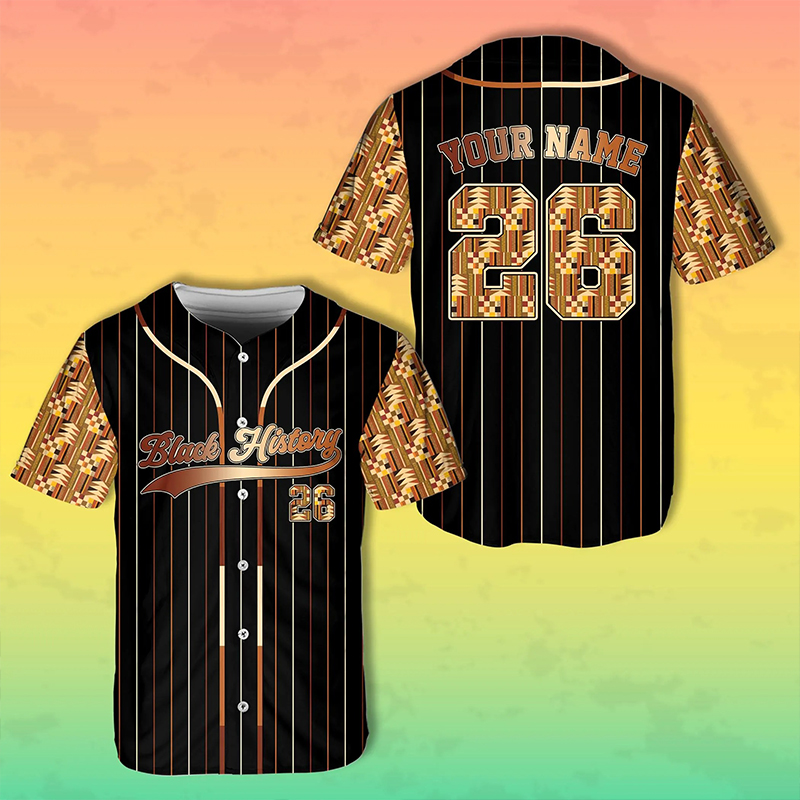 Personalized Name And Number Black History Teacher Baseball Jersey