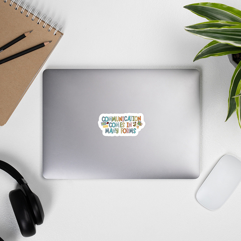Communication Comes In Many Forms Teacher Stickers