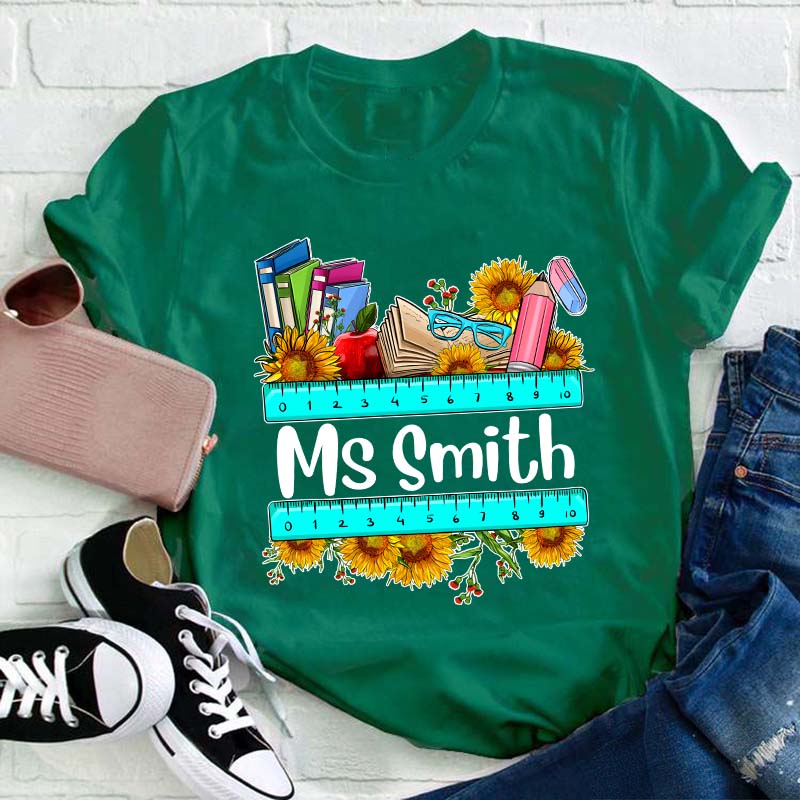 Personalized Name Happy Teaching Teacher T-Shirt