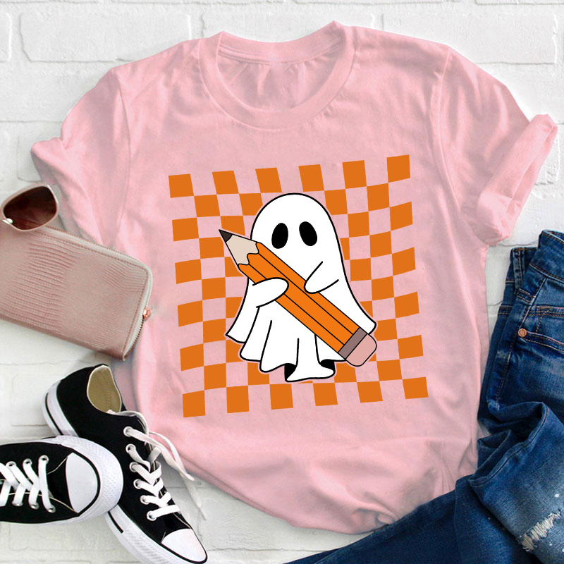 Cute Ghost Love Studying Teacher T-Shirt