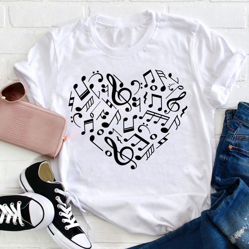 Music Heart Teacher T-Shirt