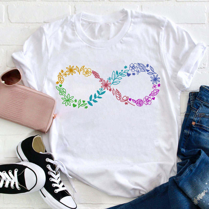 Autism Infinity Symbol Teacher T-Shirt