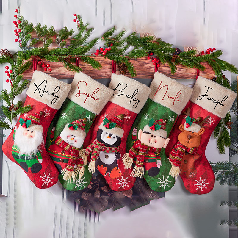 Personalized Christmas Characters Teacher Christmas Stocking