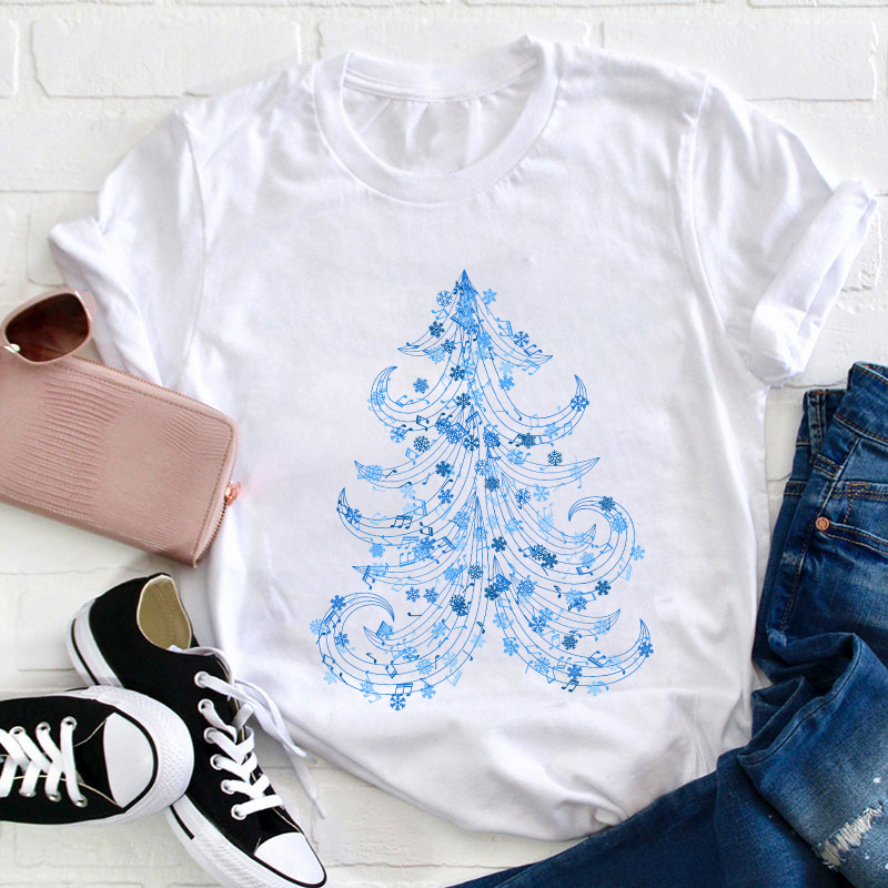 Music Note Christmas Teacher T-Shirt