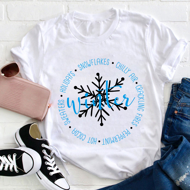 Winter Snowflake Teacher T-Shirt