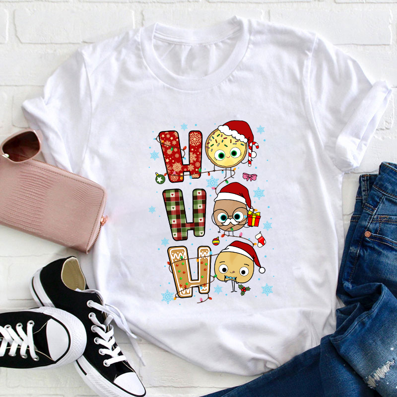 Ho Ho Ho Christmas Teacher T-Shirt