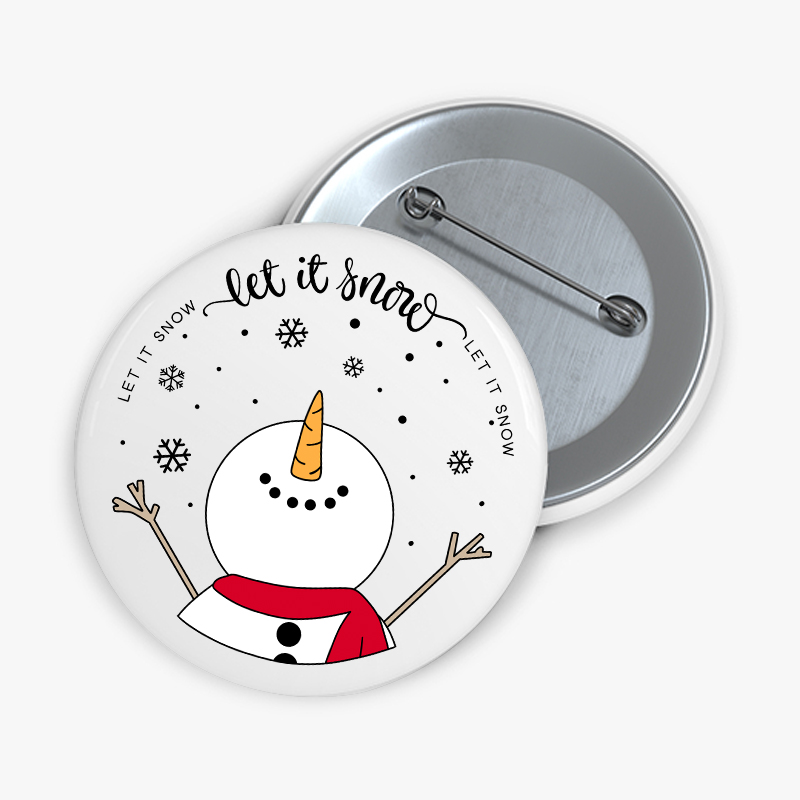 Let It Snow Teacher Pinback Button