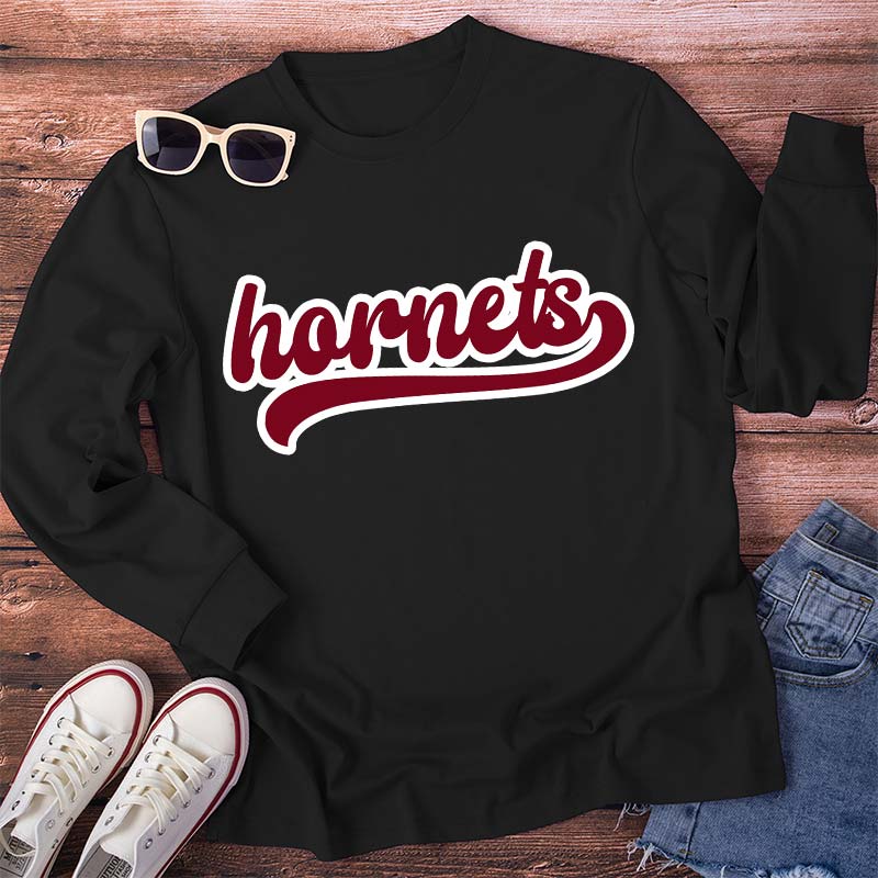 Personalized Mascot School Spirit Contrasting Colors Teacher Long Sleeve T-Shirt