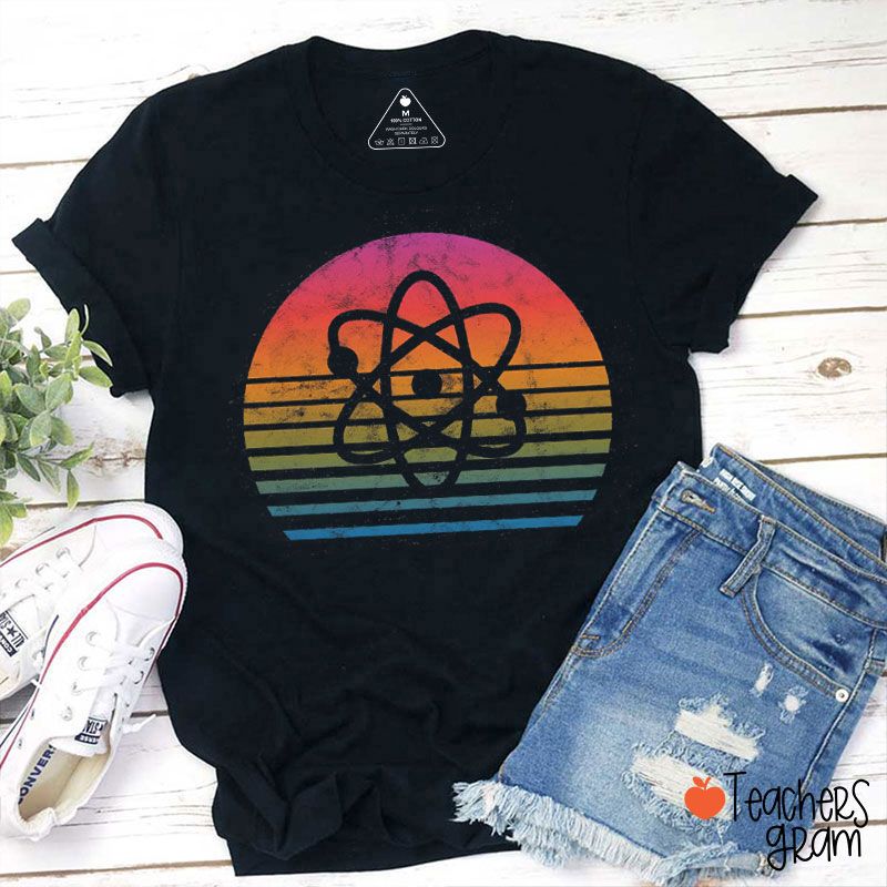 Retro Atom Science Teacher T-Shirt