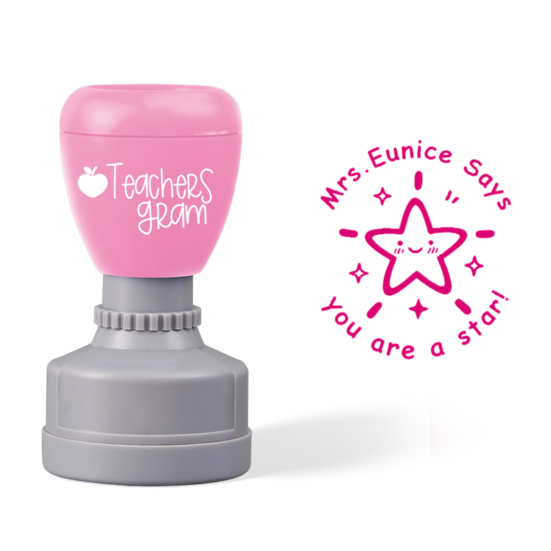 Personalized Name You Are A Star Teacher Stamp