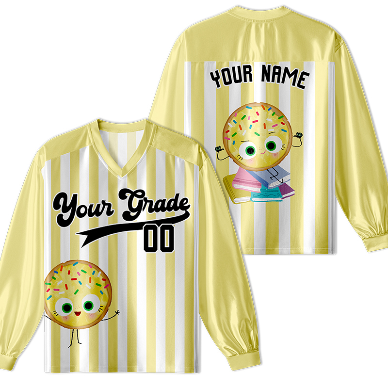 Personalized Name And Number Mascot Sport Game Day Teacher  Long Sleeve Jersey