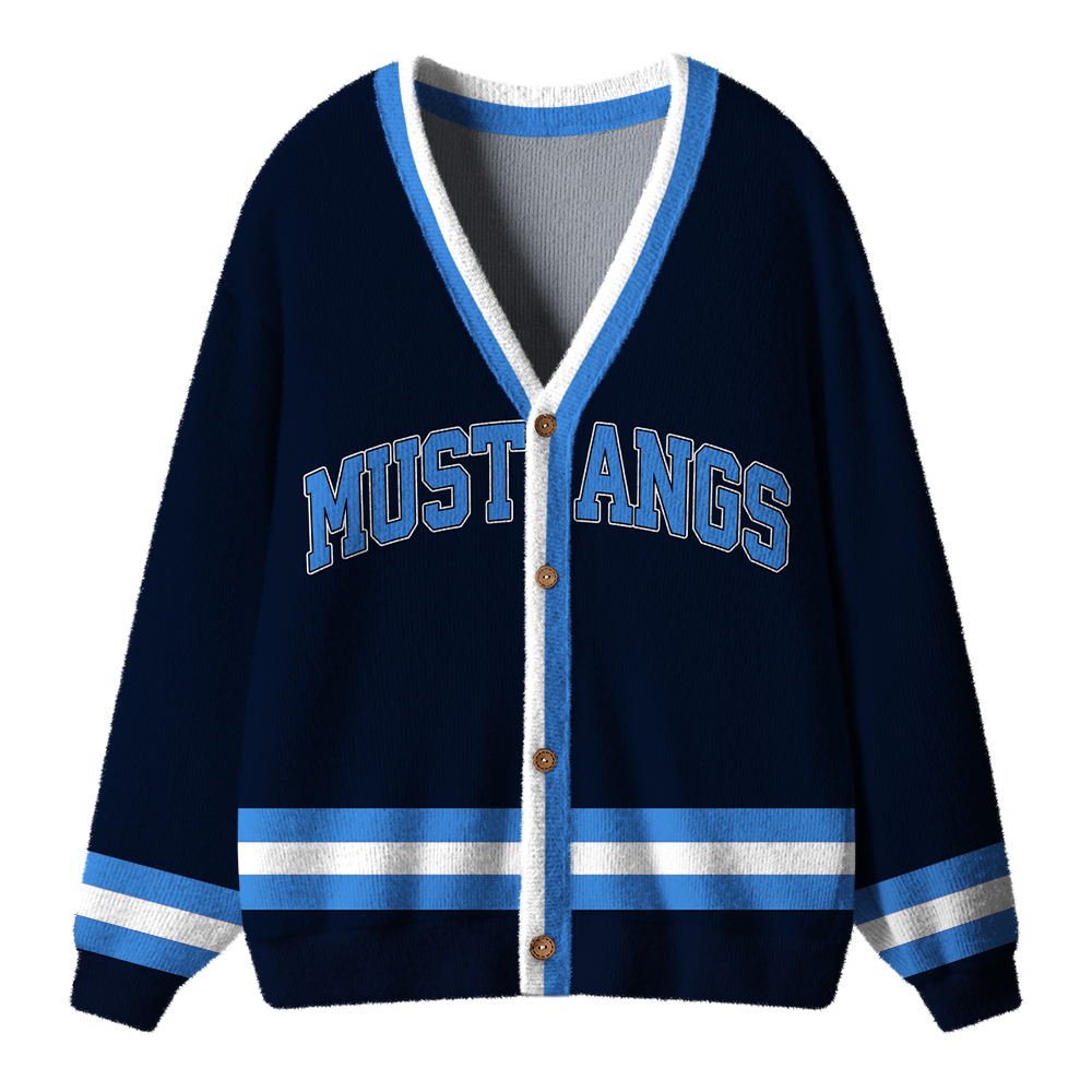 Personalized Mascot School Spirit Teacher Ugly Cardigan Sweaters