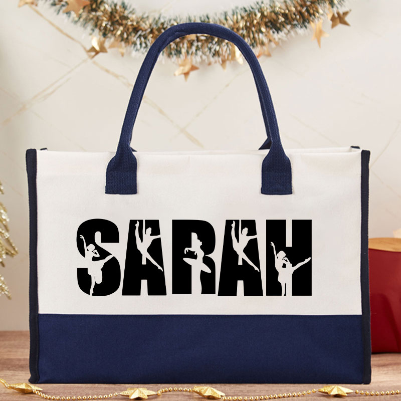 Personalized Splicing Teacher Cotton Tote Bag