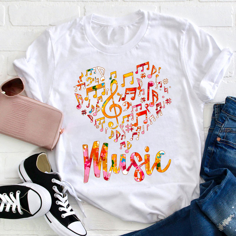Music Heart Teacher T-Shirt