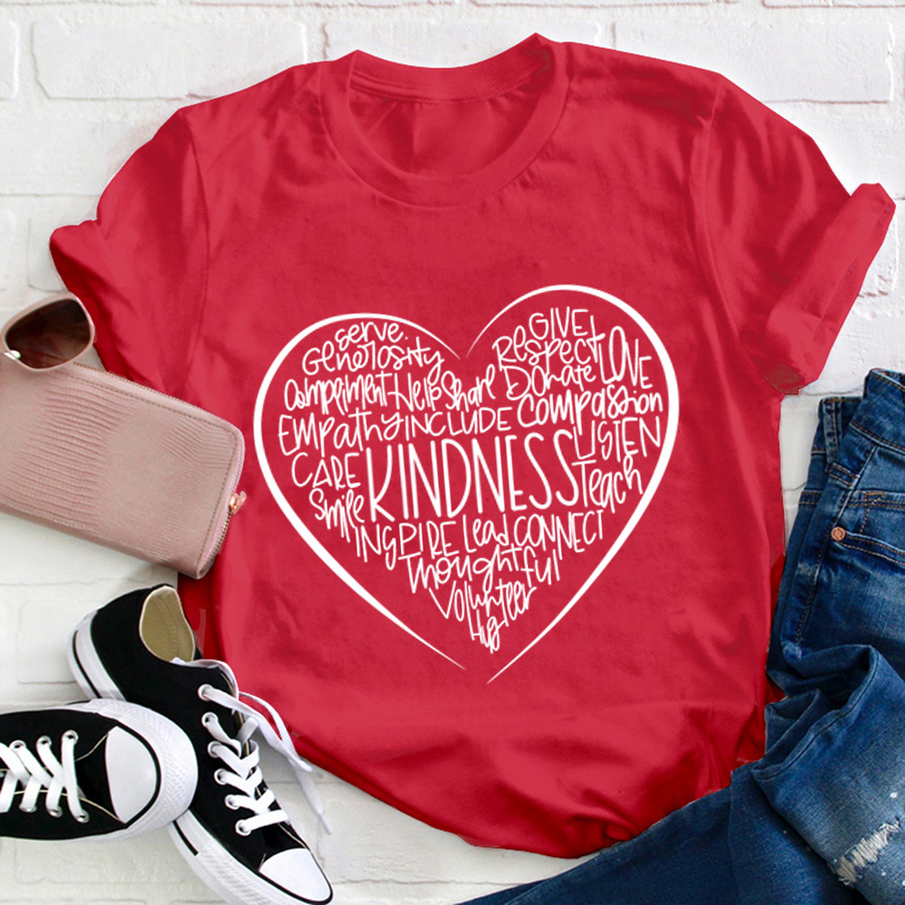 Kindness Teach Smile Teacher T-Shirt Sale-Teachersgram