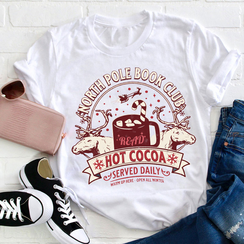 North Pole Book Club Teacher T-Shirt