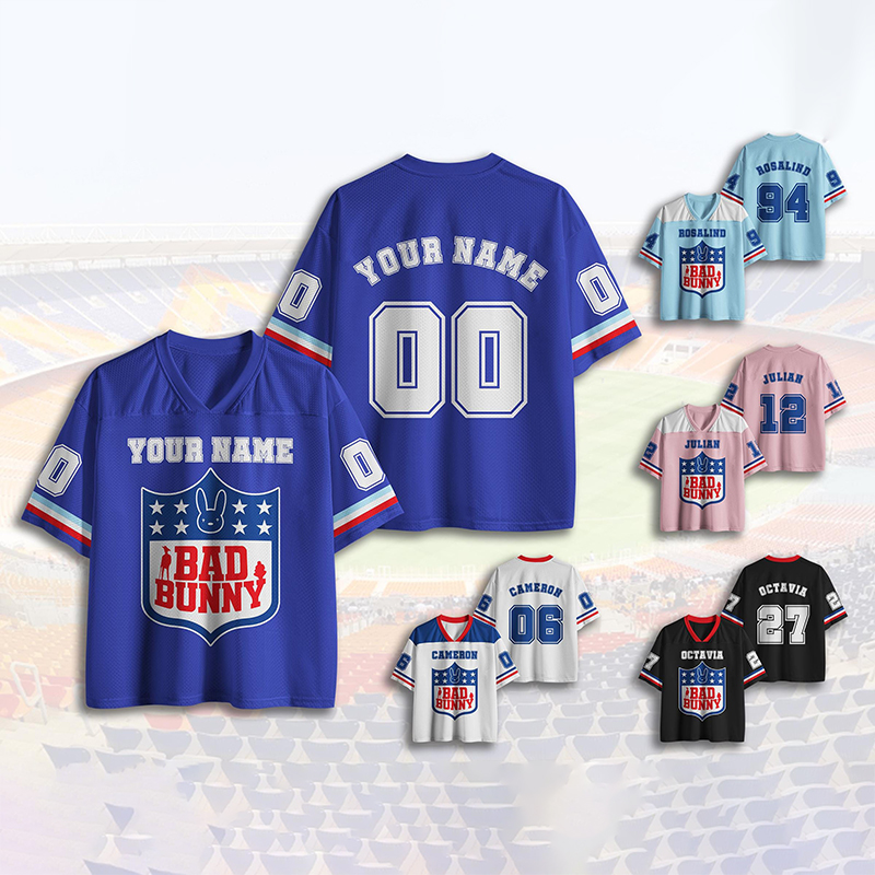 Personalized Name Benito Puerto Rico Football Teacher Mesh Jersey