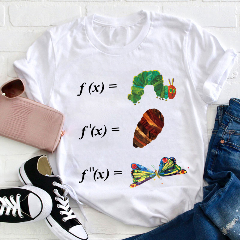 Math and Caterpillar Teacher T-Shirt