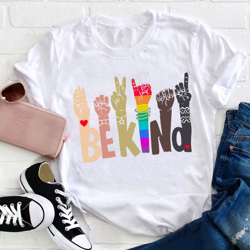 Be Kind Teacher T-Shirt Sale-Teachersgram