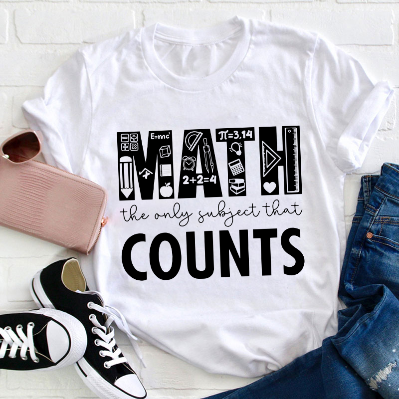 Math Counts Teacher T-Shirt Sale-Teachersgram