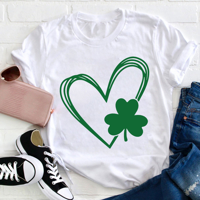Love Clover Teacher T-Shirt