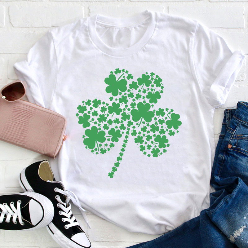 Lucky Shamrock Teacher T-Shirt Sale-Teachersgram