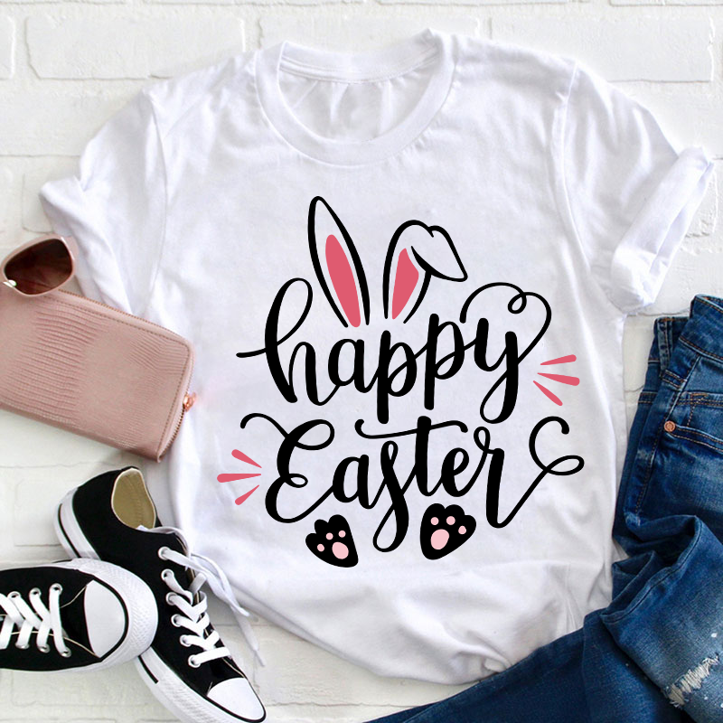 Happy Easter Bunny Teacher T-Shirt