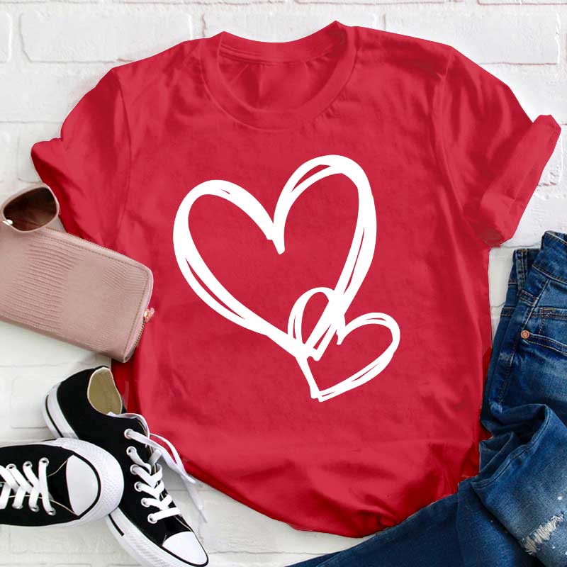 Connected Love Teacher T-Shirt Sale-Teachersgram