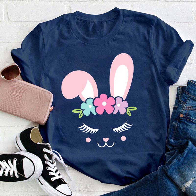 Bunny Face Teacher T-Shirt