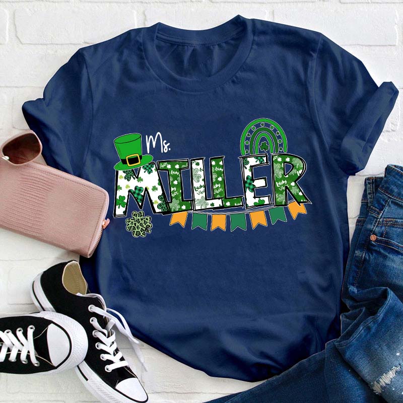Personalized Name Saint Patricks Day Teacher T-Shirt