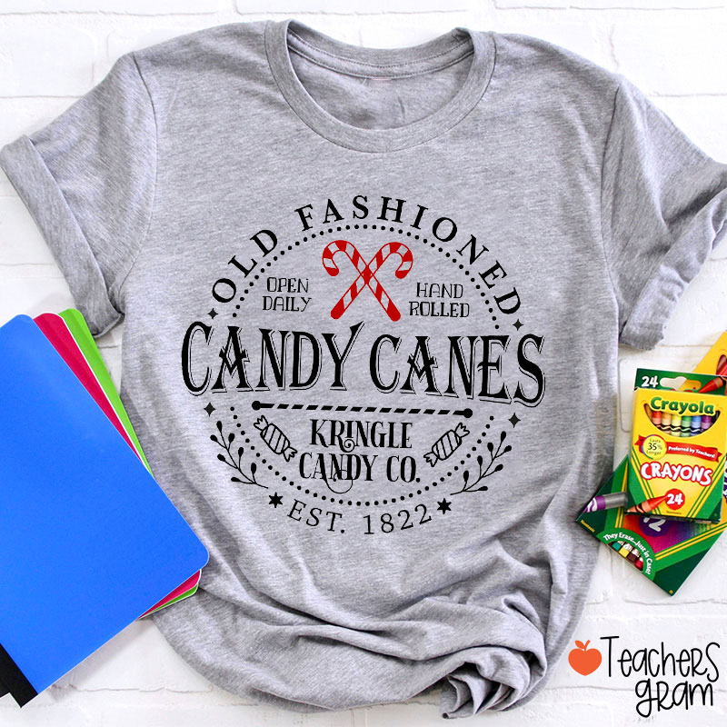 Candy Canes Christmas Teacher T-Shirt