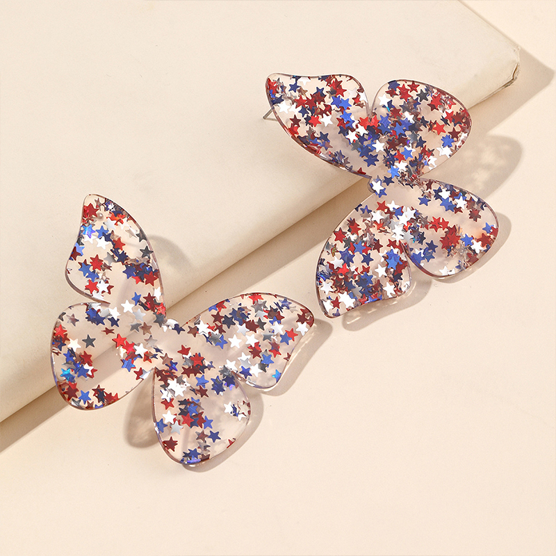 Butterfly Independence Day Teacher Acrylic Earrings