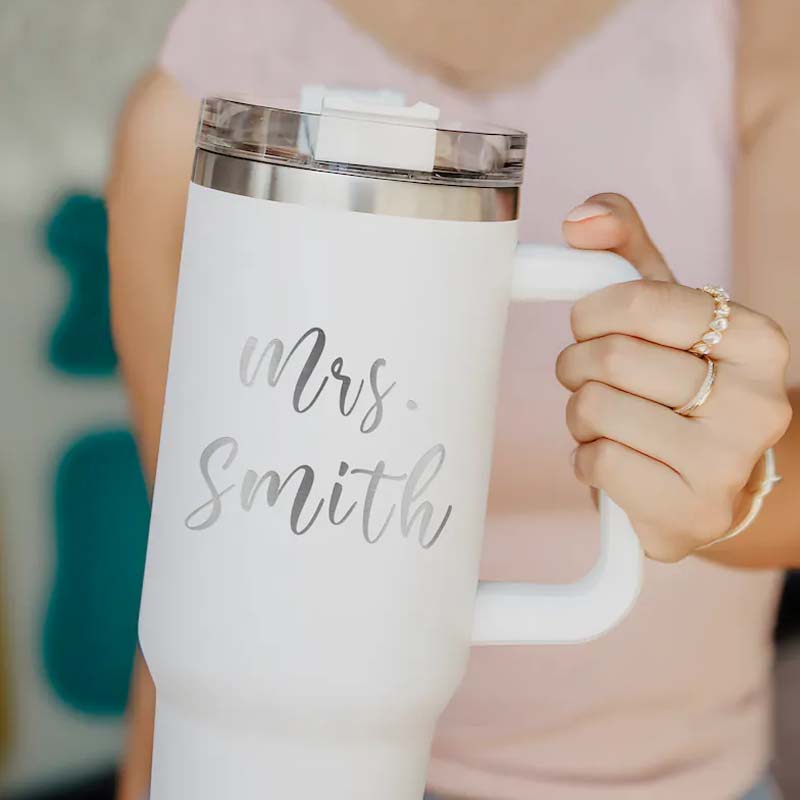 Personalized Cute Teaching Elements Teacher 40oz Stanley Tumbler