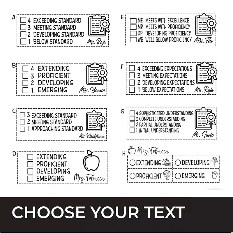 Personalized Teacher's Name Teacher Grading Teacher Rectangle Stamp