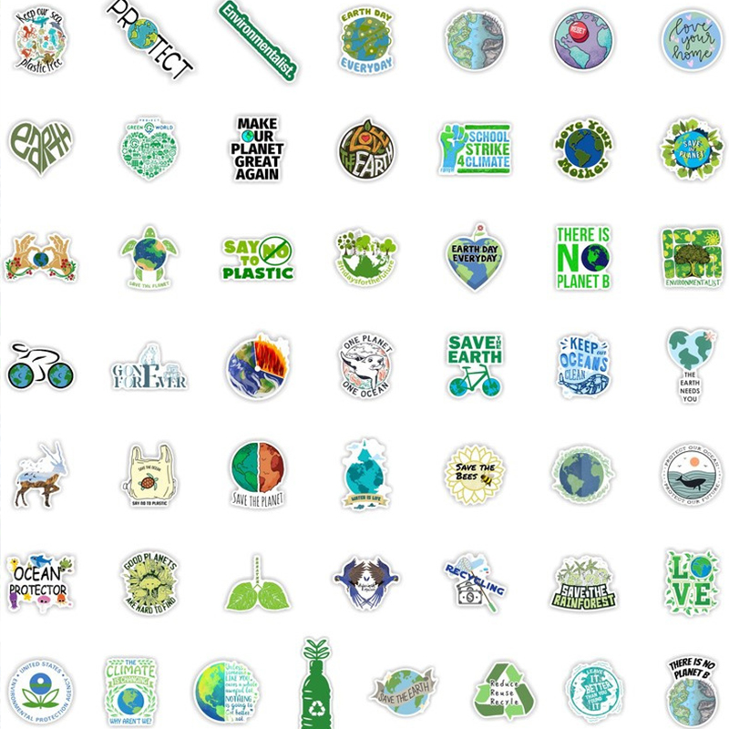 50 PCS Protect The Earth's Environment Teacher Stickers