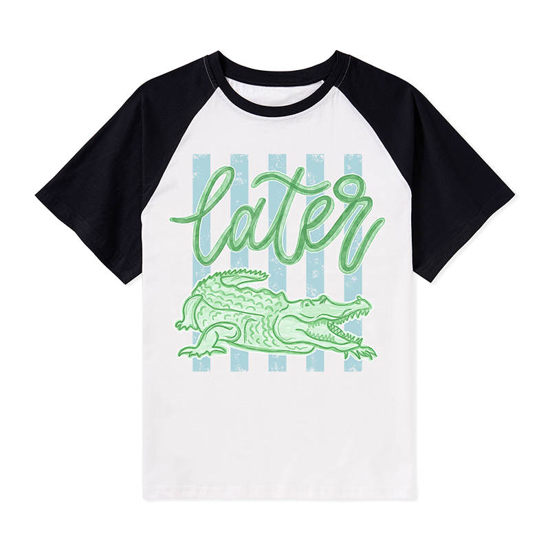 Later Gator Preppy Vacation Teacher Raglan T-Shirt