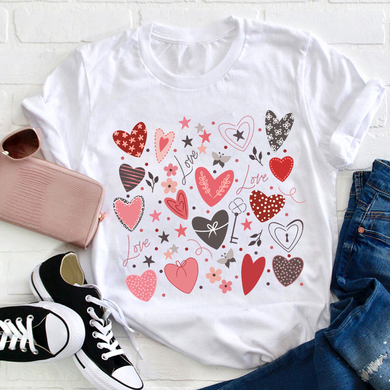 Love Valentine Teacher T-Shirt Sale-Teachersgram