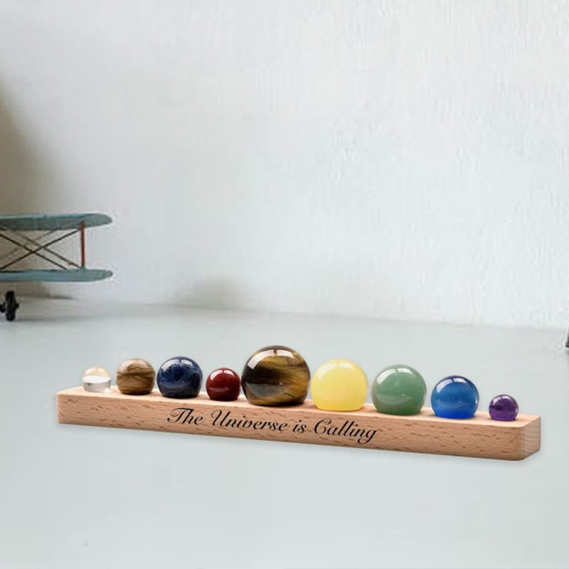 Personalized Solar System Gemstone Beads Planet Beads Set