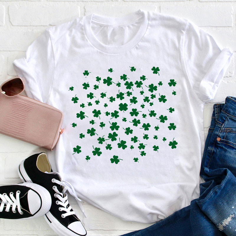 St  Patricks Day Clover Teacher T-Shirt